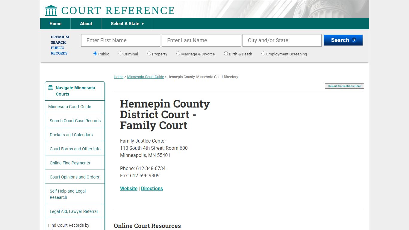 Hennepin County District Court - Family Court - CourtReference.com